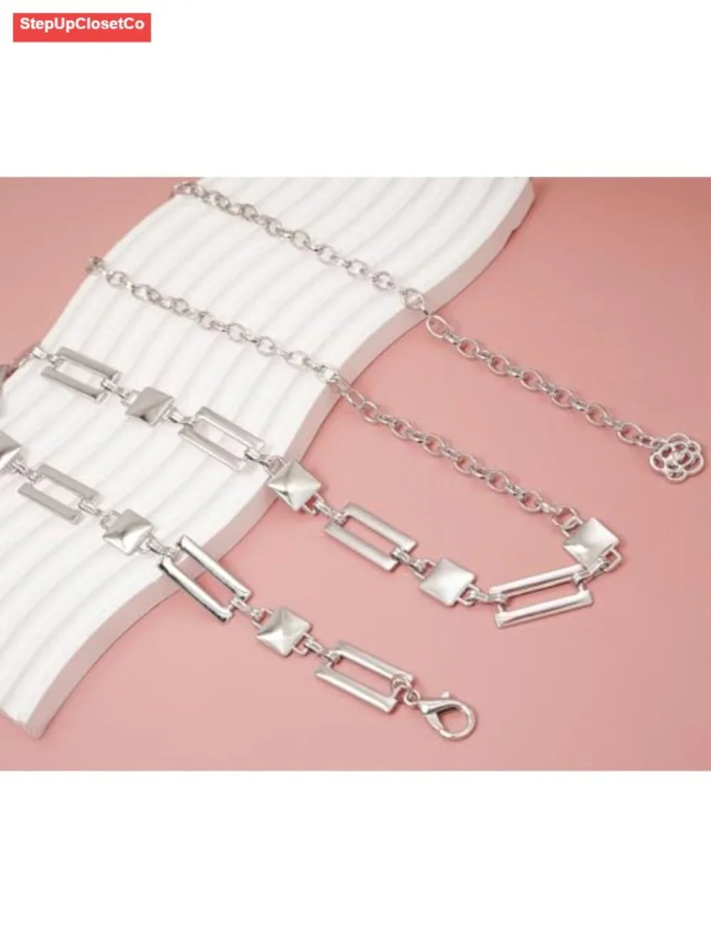 Adjustable Metal Chain Belt Women's Waist Chain Fashion Link Belt